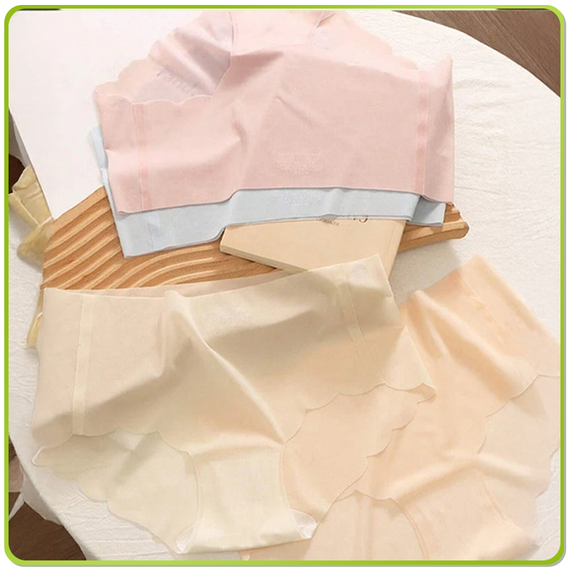 ButterSilk Invisible Hipster – Ice Silk Seamless Panties (4‑Pack Multicolour)