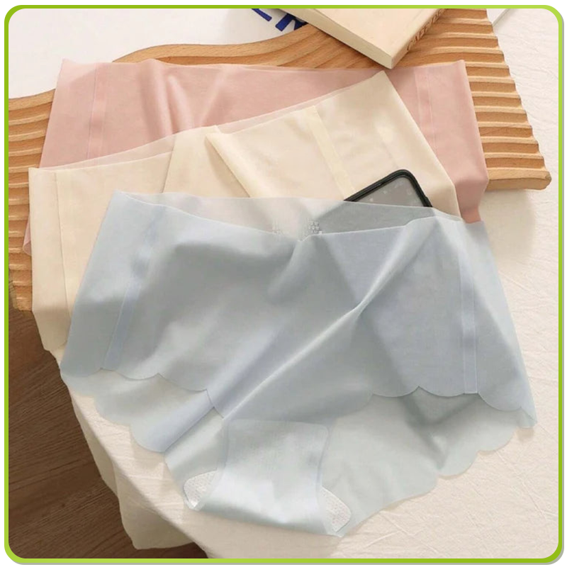 ButterSilk Invisible Hipster – Ice Silk Seamless Panties (4‑Pack Multicolour)
