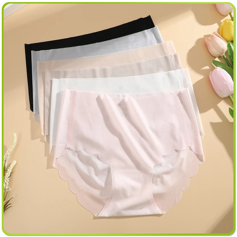 ButterSilk Invisible Hipster – Ice Silk Seamless Panties (4‑Pack Multicolour)